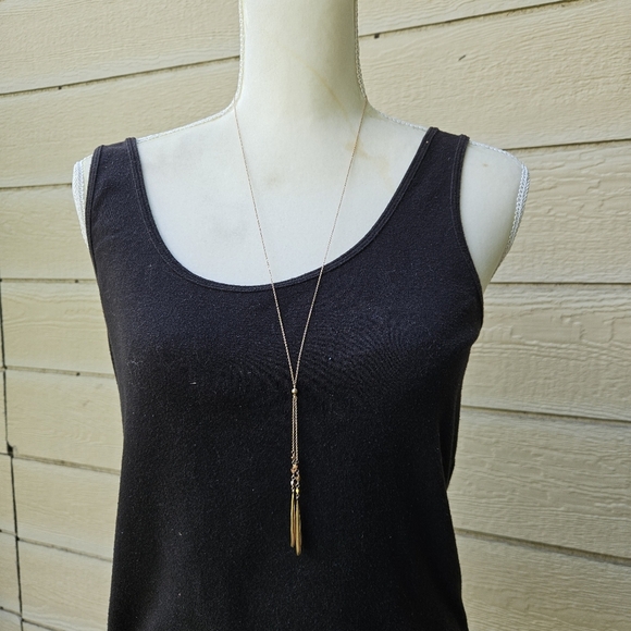 rose gold tone lariat necklace - Picture 1 of 3